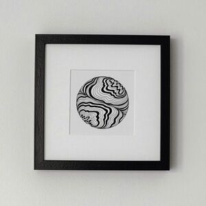 Circle line art tiger stripes drawing